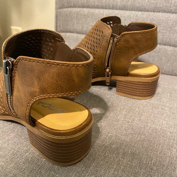 Soda Brown Cutout Booties - Picture 5 of 5